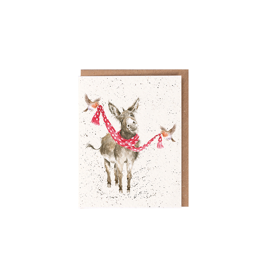 &#039;Christmas Companions&#039; donkey enclosure card
