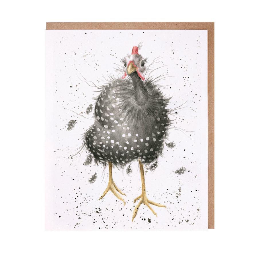 Guinea fowl greeting card