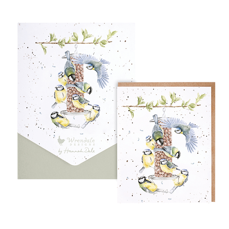 Bluetit bird notecard set