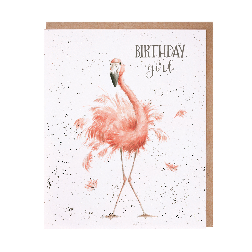 Flamingo birthday card