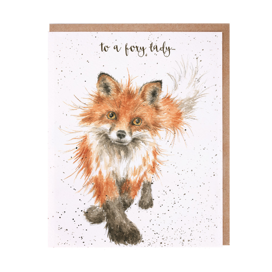 Fox birthday card