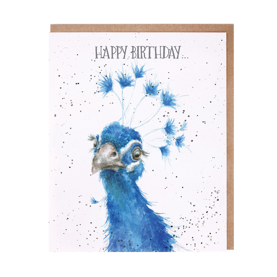 Peacock birthday card