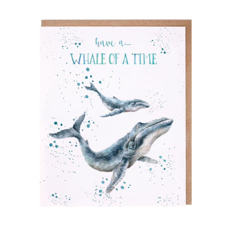 Whale birthday card
