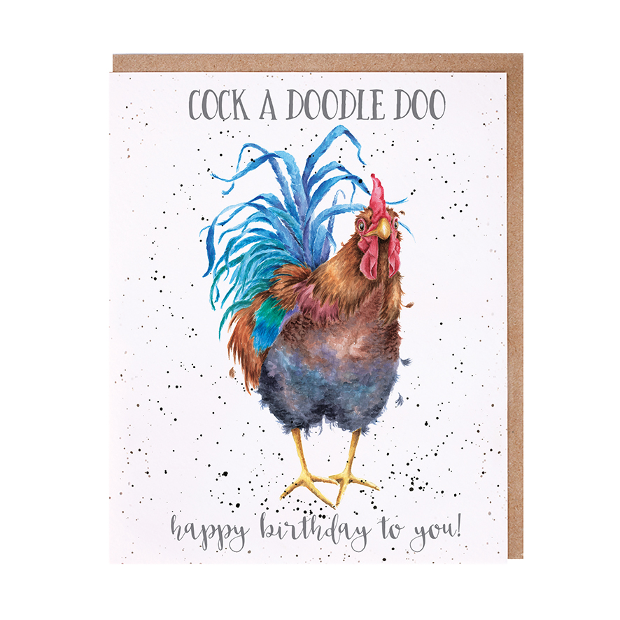 Cockerel birthday card
