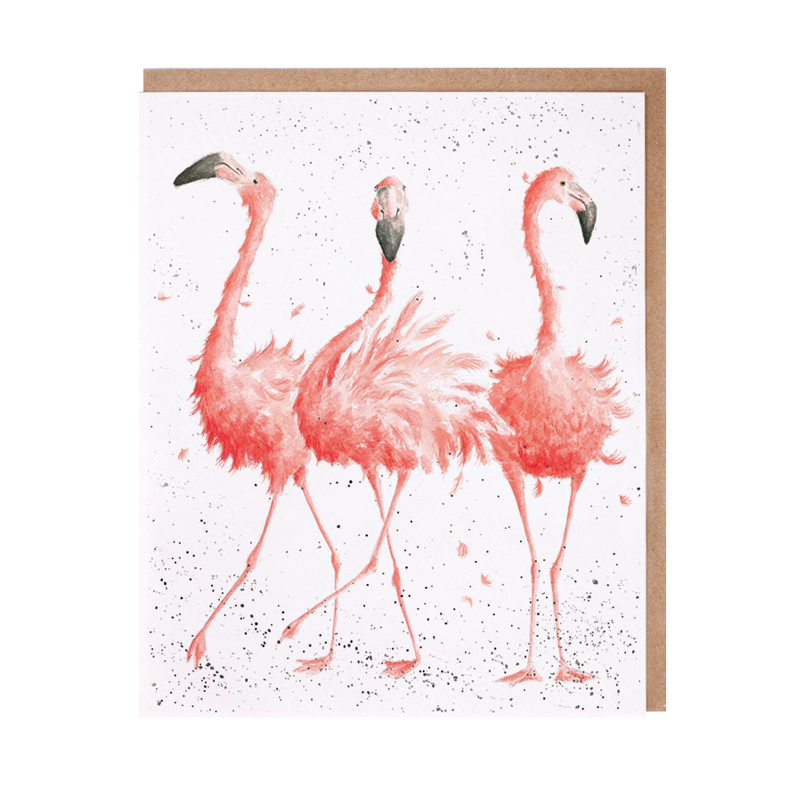 Flamingo greeting card