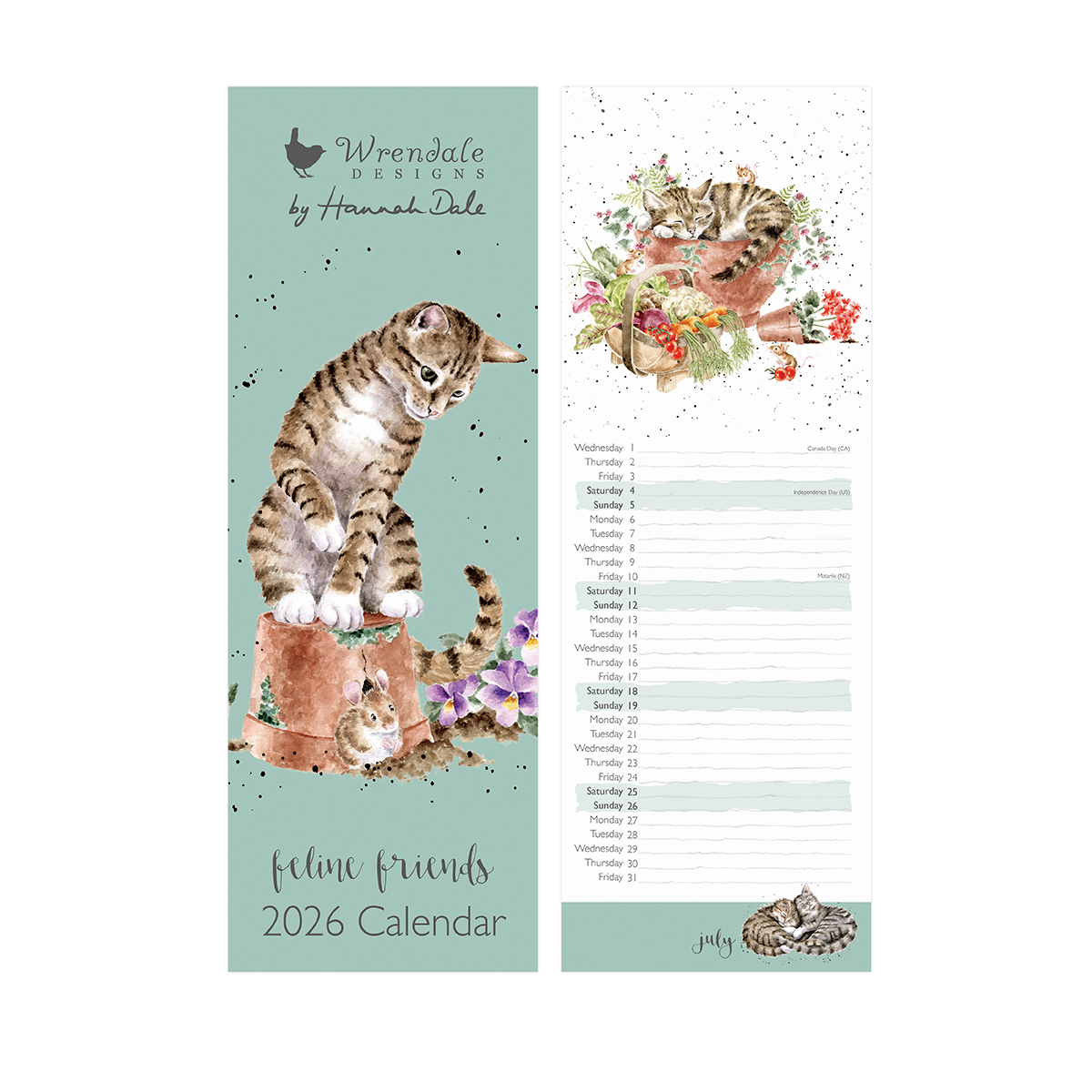 Cat slim calendar 2026