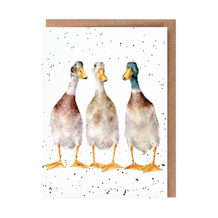 Illustrated three ducks card