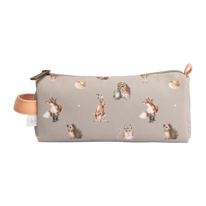 Woodland animal print pencil case