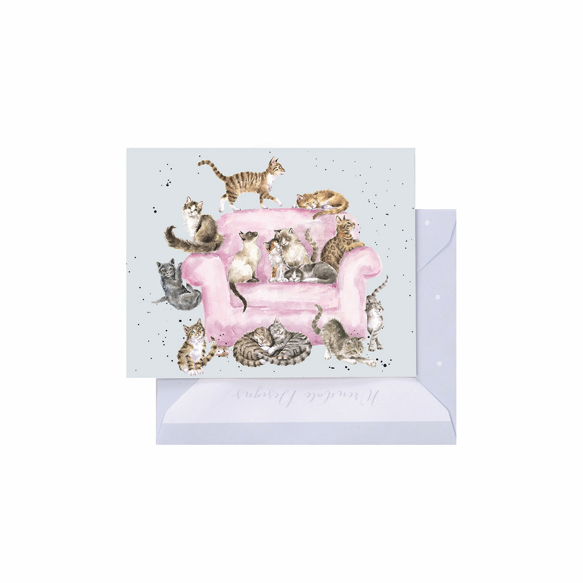 Cats on a sofa mini card