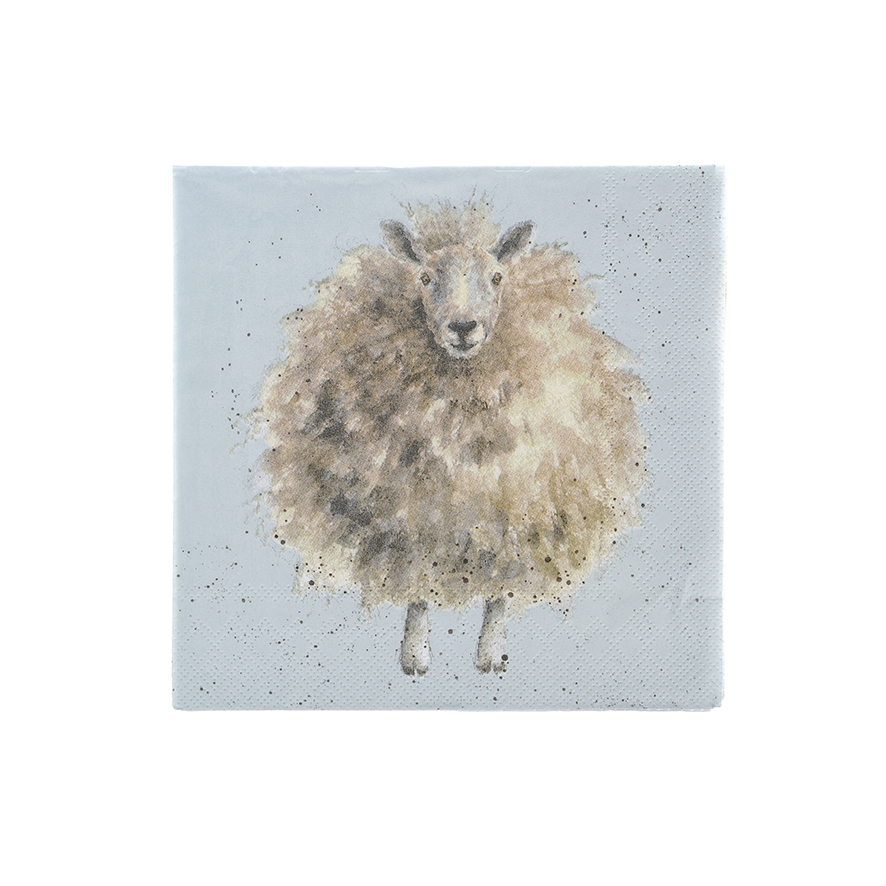 sheep cocktail napkin