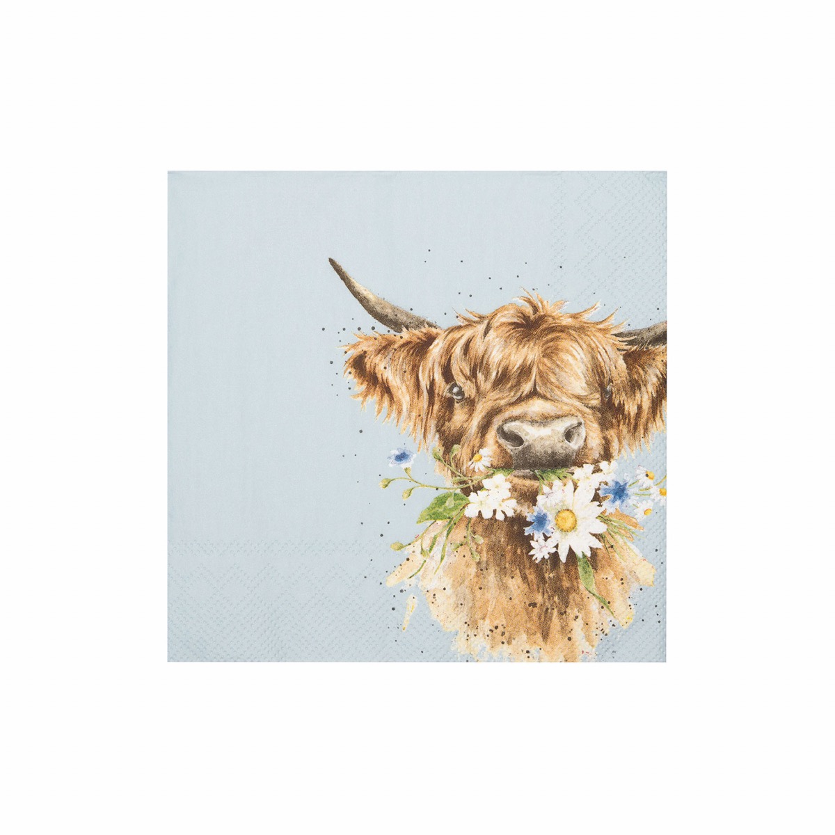 Highland Cow cocktail napkin
