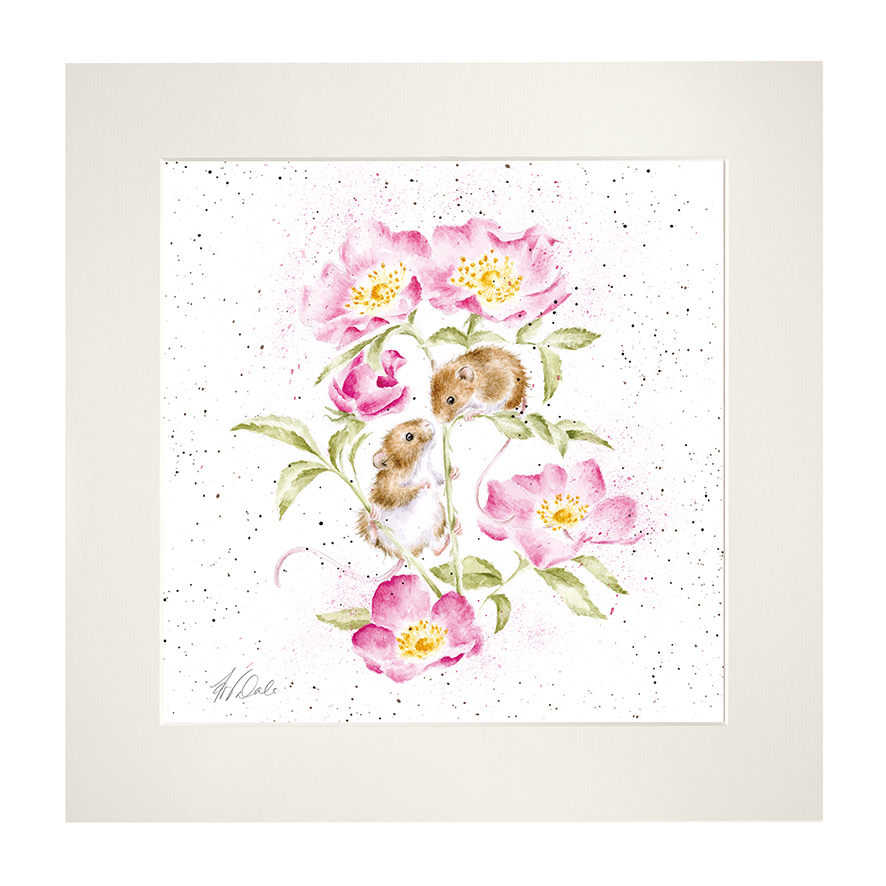 'Little Whispers' Mouse Mounted Print