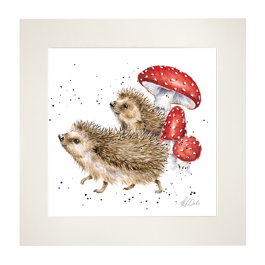 'A Prickly Adventure' Hedgehog Mounted Print