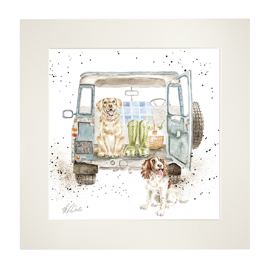 'Paws for a Picnic' Dog Mounted Print