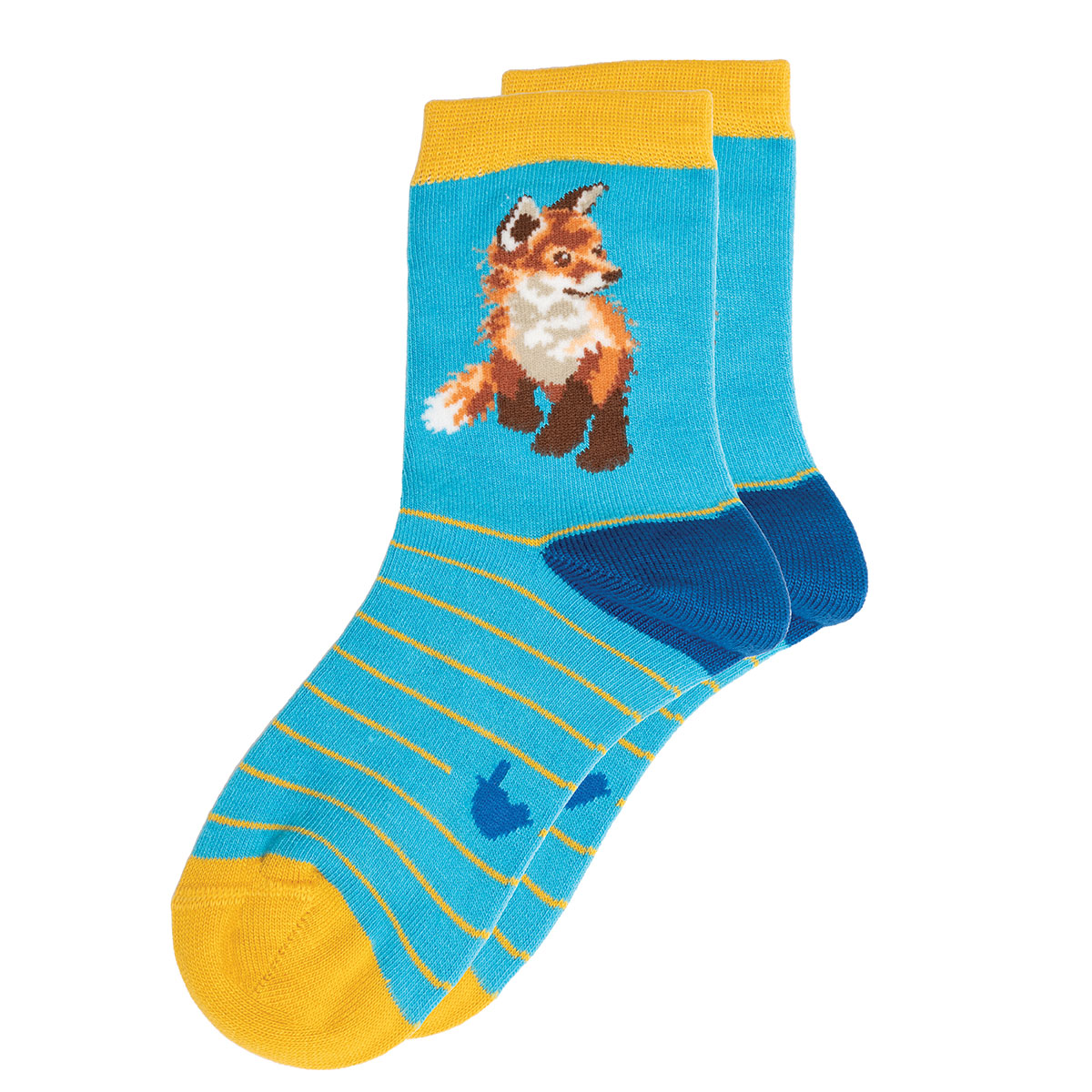 'Born to be Wild' illustrated fox Children's Socks