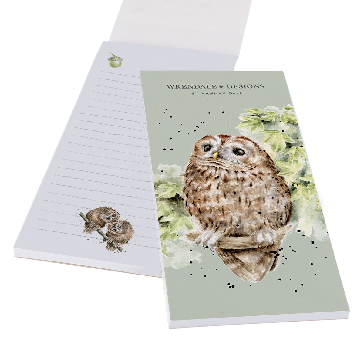 Owl on a branch illustrated shopping pad