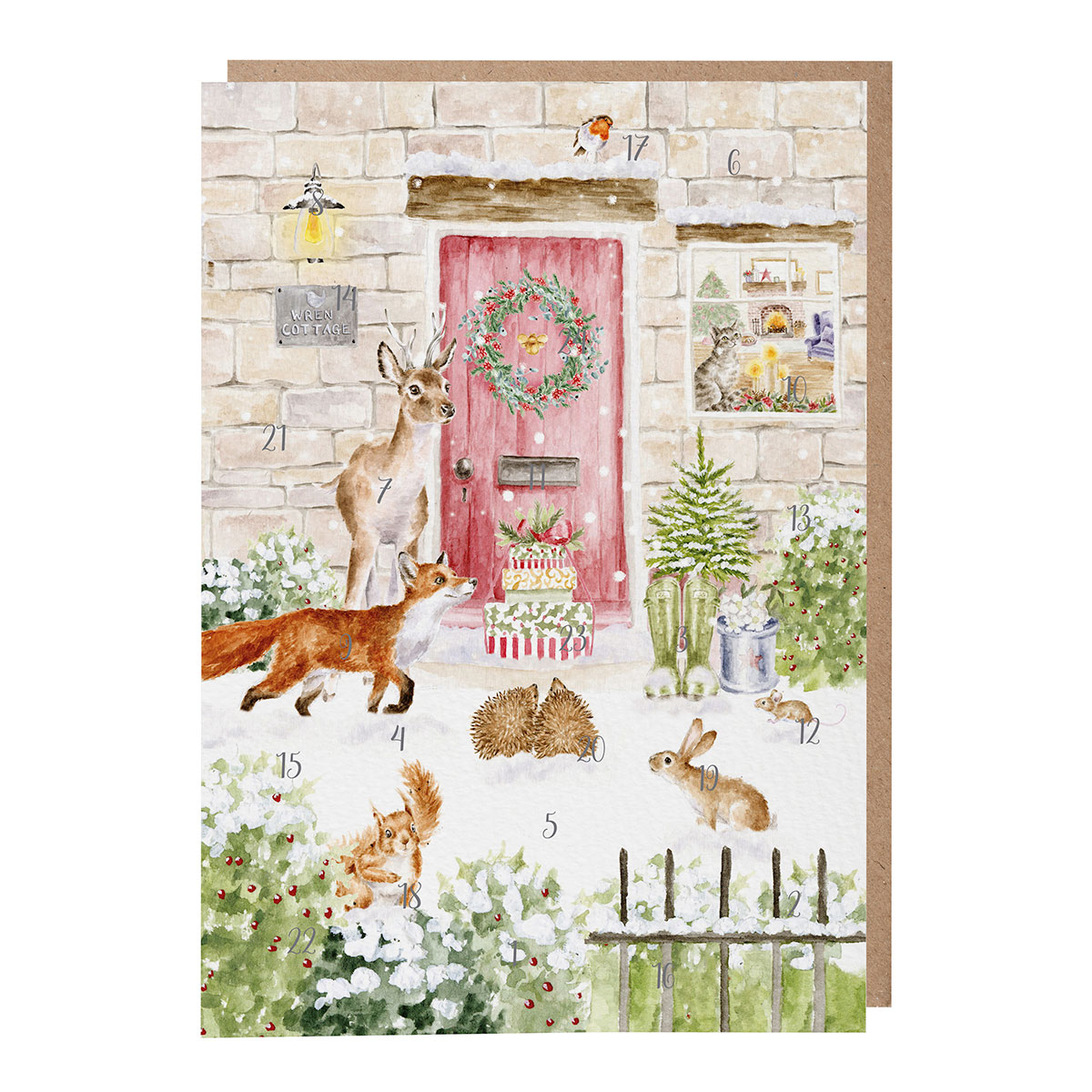 'Christmas Cottage' Woodland Animal Advent Calendar