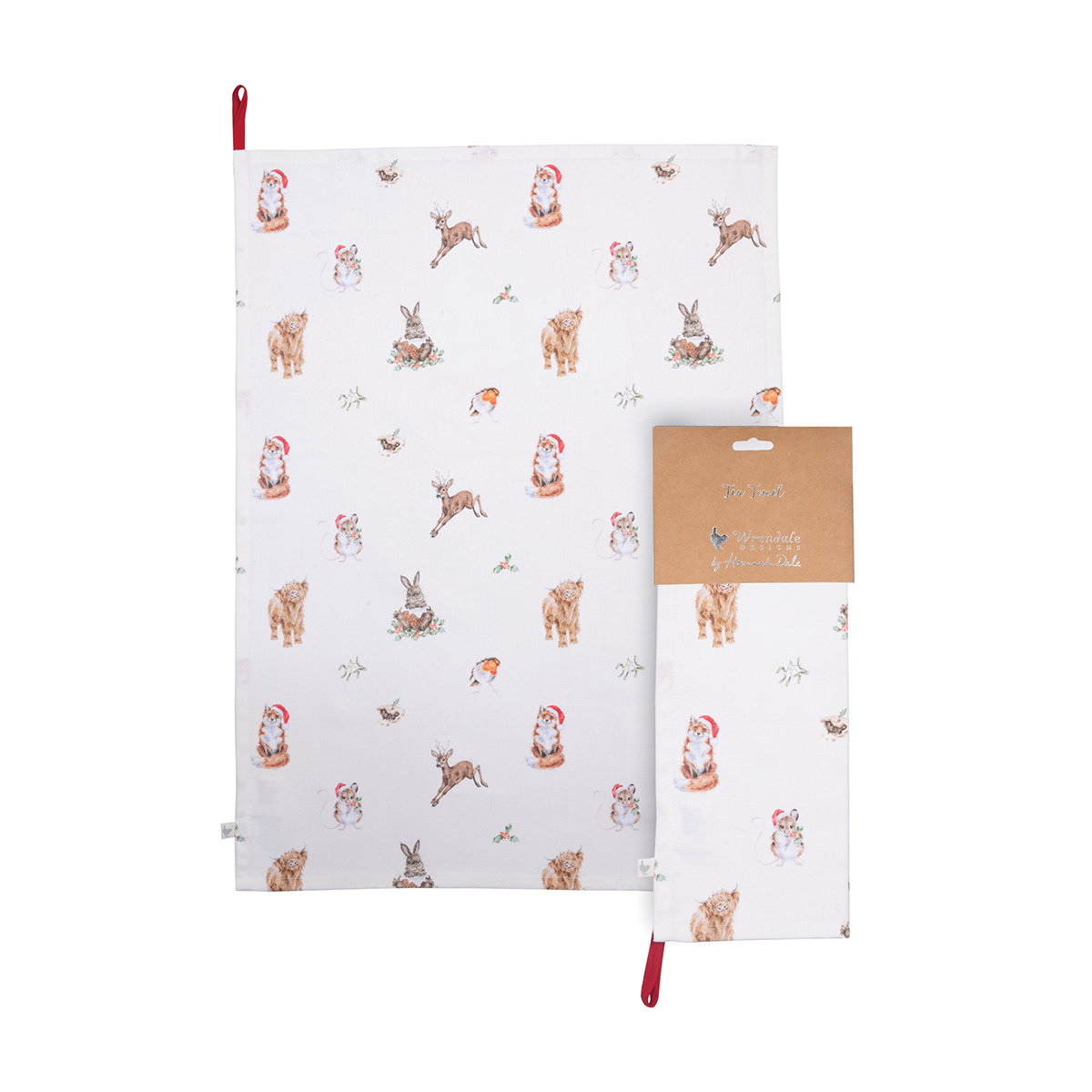 Winter Wonderland Christmas tea towel