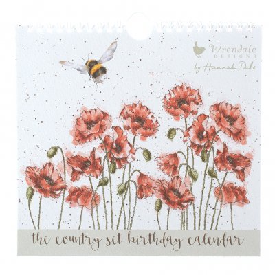 The Country Set Birthday Calendar with a bee and poppy design