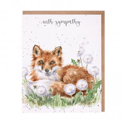 Wrendale Designs Country Set Greeting Card fox & foxgloves 