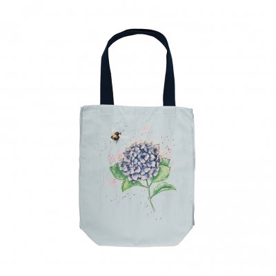 Hydrangea and Bee canvas bag