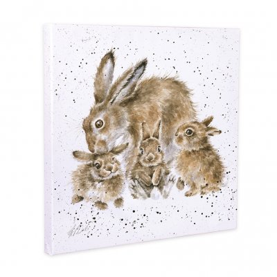 Forever and Always hare canvas print