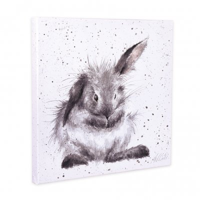 Bathtime rabbit canvas print