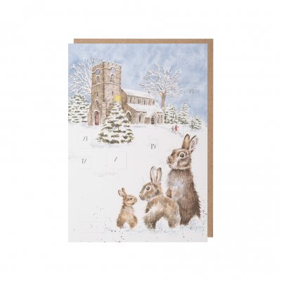 Rabbit advent calendar card