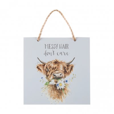 Highland Cow Inspirational wooden plaque