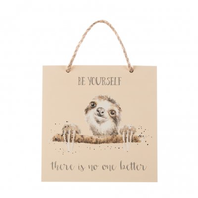 Sloth Inspirational wooden plaque