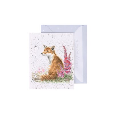 Fox and foxgloves card