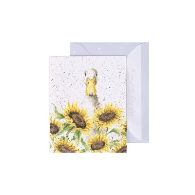 Duck and sunflower mini card