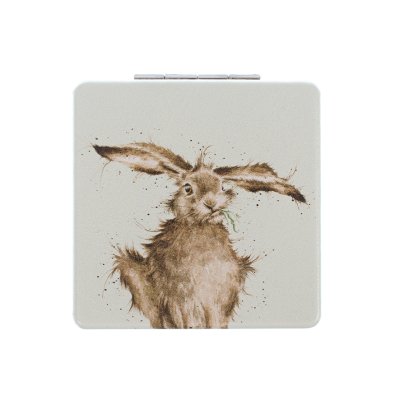 Hare pocket compact mirror
