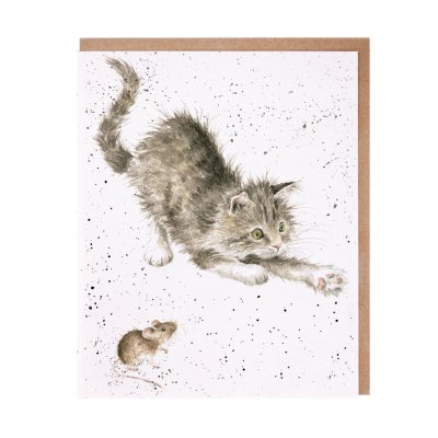 Cat and mouse greeting card