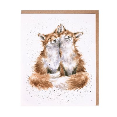 Foxes greeting card