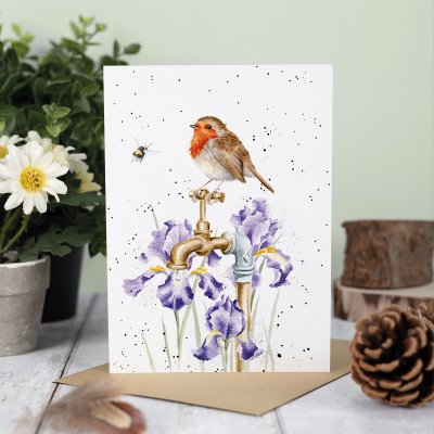 'The Gardeners Guest' Robin Card