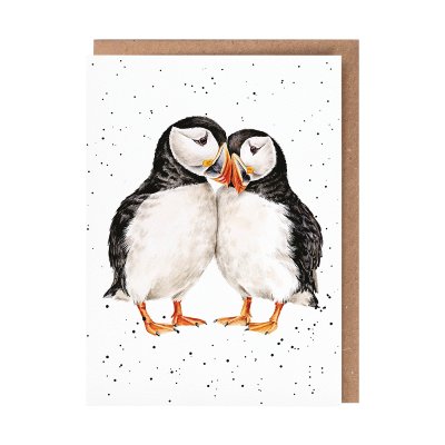'On The Rocks' Puffin Card 