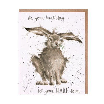Hare birthday card