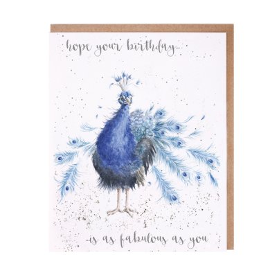 Peacock birthday card