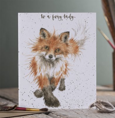 &#039;Foxy Lady&#039; fox birthday card