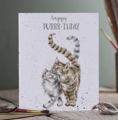 &#039;Happy Purrr-thday&#039; cat birthday card