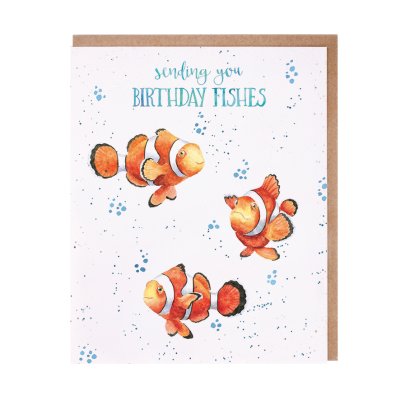 Clown fish birthday card