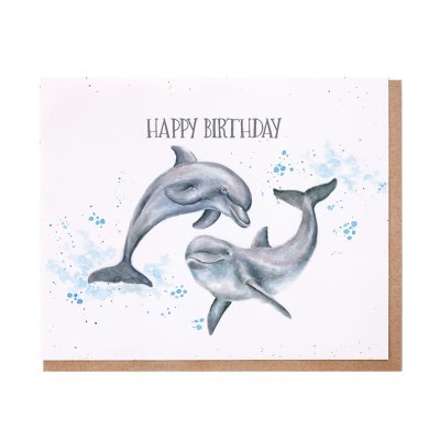Dolphin birthday card