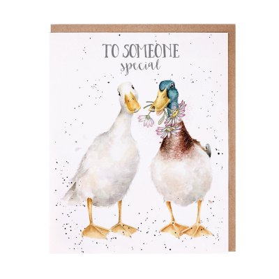 Ducks with flowers anniversary card