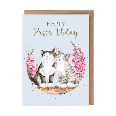 Happy Purrr-thday Cat Birthday Card