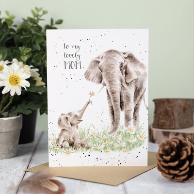 'Bloom and Grown' Elephant Mom Card