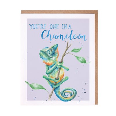 Chameleon greeting card