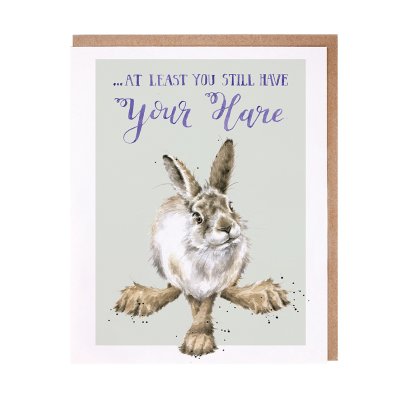 Hare birthday card