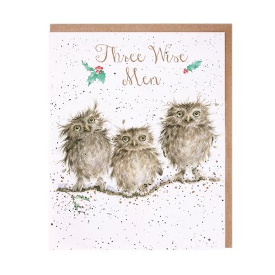 &#039;Three Wise Men&#039; owl card
