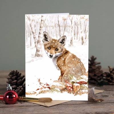 'Snowfall' fox Christmas Card